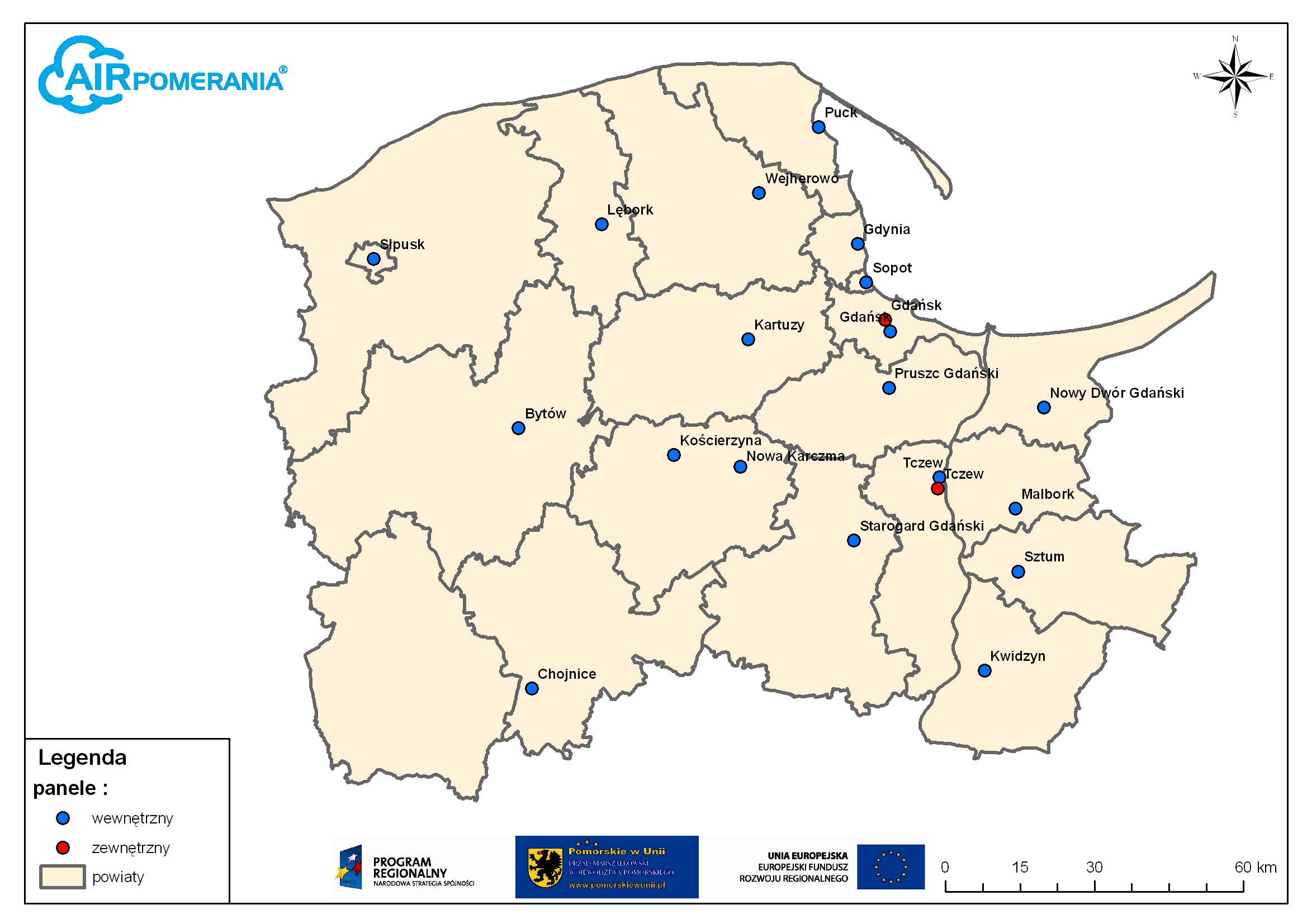 mapa  wszytskich paneli